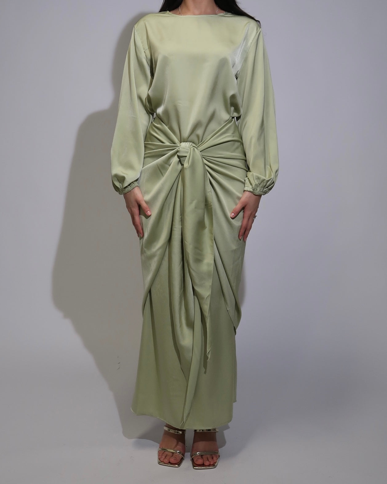 Silk Base Layer Dress - Sage