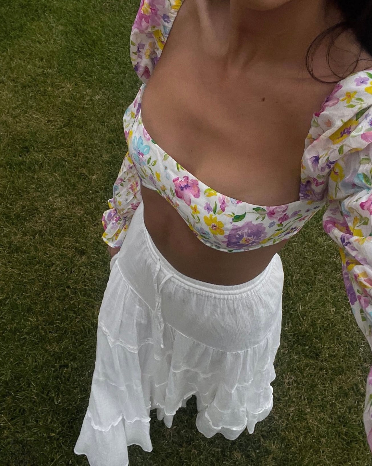 Majorelle flower crop top